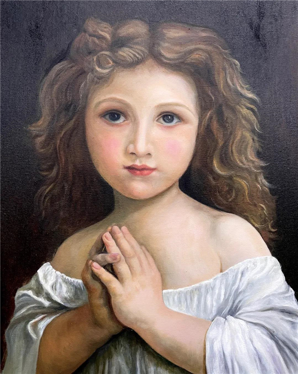 《少女肖像2》2021年 40×50cm 黃曉靜